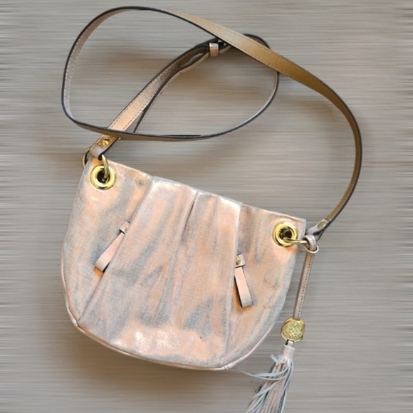 Vince Camuto Cristina Cross Body Copper Rose Gold Bag - Picture 1 of 17